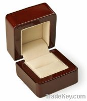 high quality ring box with wood finish