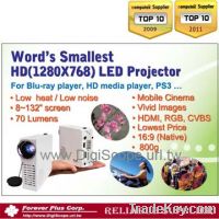 Sell 720P HD LED slim pico Projector