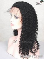Sell kinky curl human hair full lace wig