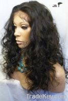Sell virgin hair curly lace wigs