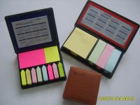 Sell sticky note with leather box