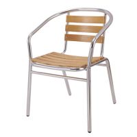 aluminum wooden chair