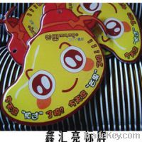 Label, crystal plastic drop, self-adhesive labels, small particles of