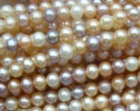Sell freshwater round pearl strands