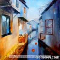 Sell handmade oil painting/ direct manufacturers/guitar river jt63
