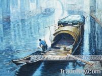 Sell handmade oil painting/ direct manufacturers/guitar boat jt66