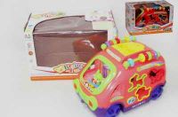 Battery Operation Block Bus/ Educational musical bus toy/BO plastic to