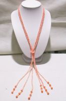 Third string  Pink   coral  Necklace  Sell