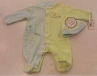 Sell 2 Pcs.: Long Romper with Feet and Cap