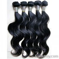 Sell virgin peruvian hair wefts straight and body wave in stock