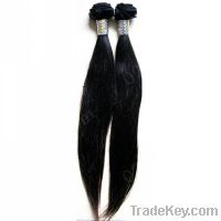 Sell peruvian virgin hair weaves natural straight in stock