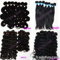 Sell virgin brazilian hair wholesale wavy/bodywave/curl /straight