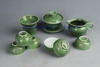 Sell Engraved Peony Porcelain Gongfu Tea set