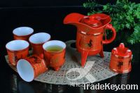 Sell Red Royal Chinese Ancient Porcelain Tea Set