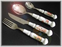 Sell cutlery with handpainted porcelaingrip