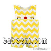 Sell baby boy smocked romper pattern