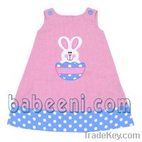 Easter Bunny and Egg Appliqued aline dresses