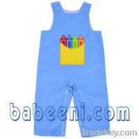 Sell Crayons appliqued back to school longalls for boys