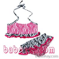 Sell Baby swimsuit with zebra fabric baby girls swimwear SW 075