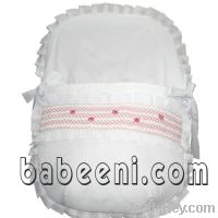 hand smocked seat cover- cherry pattern
