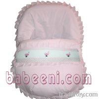 Seat cover for babies, smocked car sear cover