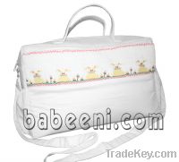 Sell White Smocked Suitcase