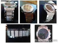 Automatic   Luxury watch with studded 786 piece  Natural