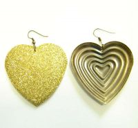Sell heart shape earring with gliter