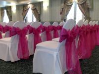 Sell chair cover with Fuchsia sash