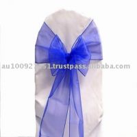 Sell chair cover with royal blue sash