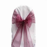 Sell chair cover with Burgundy sash