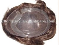 Sell French lace hand injection Indian remy hair Men\'s toupee