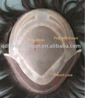 Sell super quality remy human hair Toupee