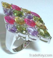 Sell silver and brass cz Rhodium ring jewellery