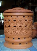 pottery tissue holder