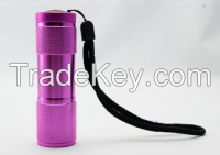 9 colors LED Mini Portable Flashlight