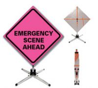 Sell-Vinyl Roll Up Portable Accident Scene Signs