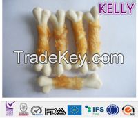 White Calcium Bone Twined by Chicken Breast Dog Snack Factory