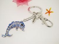 Sell zinic alloy key chain/keyring with stone