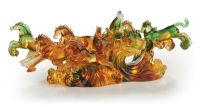 Sell liuli art crystal collections: Eight Galloping Horses