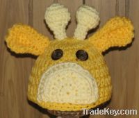 Sell / Hand Crocheted Baby Giraffe Hat