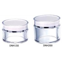 Plastic cosmetic loose powder Jar -  OBSIDIAN Series