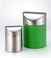 Swing lid bin / desk top bin