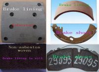 Sell brake lining brake pads, brake shoes and roll lining