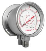 All Stainless Steel Differential Pressure Gauge (Dual Bourdon Tubes Type)