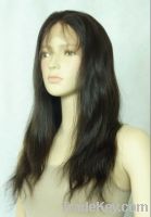 Sell 100% human hair full hand-tied lace wigs