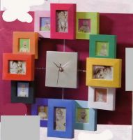 Sell promotional clock with 12 photo frame