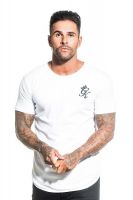 Customize White T-Shirts Short Sleeve With Customzi Embroidered Logos.