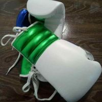 White Blue  & Green Grant Model Professional Custom Made Shin Boxing Gloves Customer Brand Logo Printed