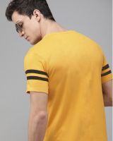 Regular Fit Customize Yellow T-Shirts Short Sleeve With Customize Printed Logo.